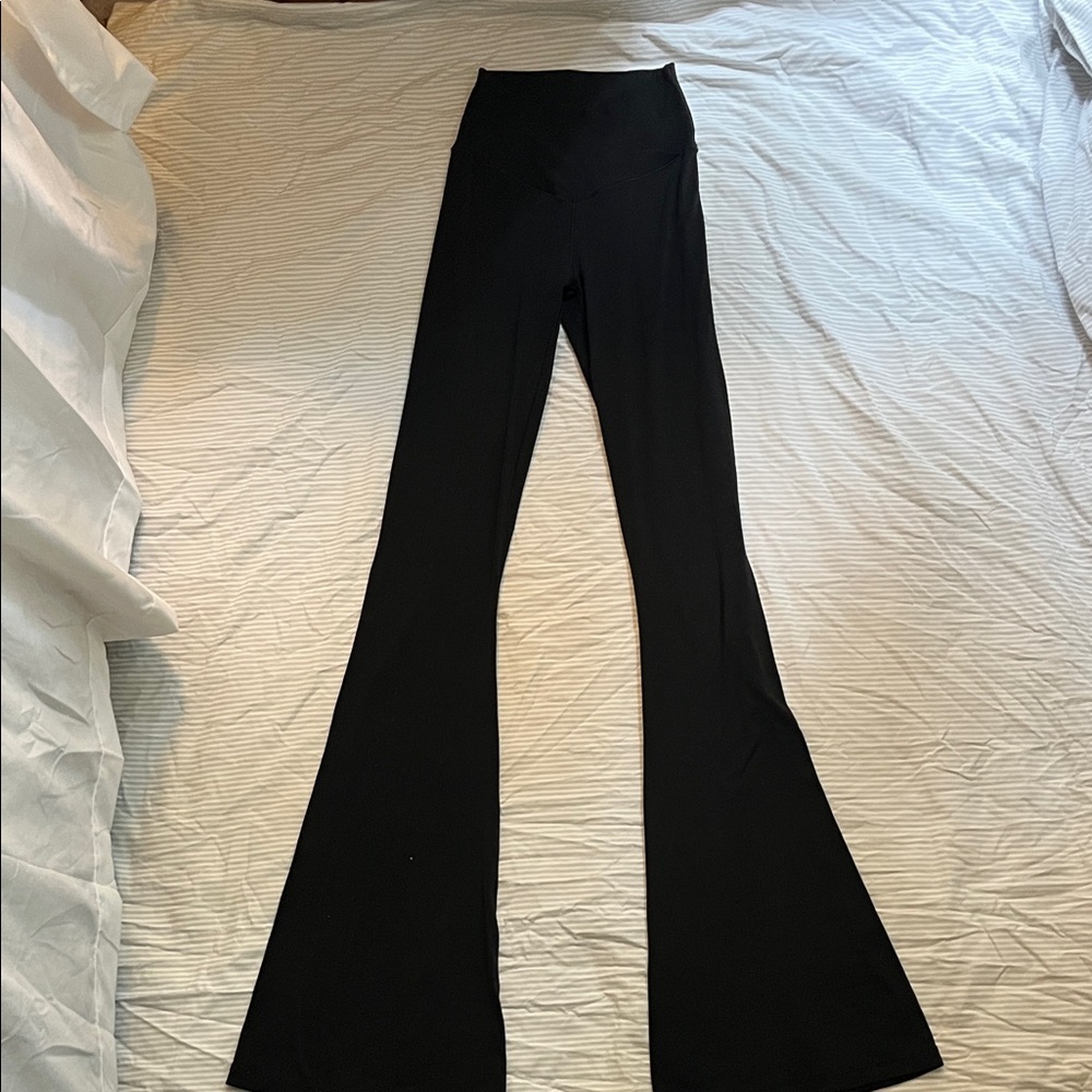 Black Offline by aerie crossover flared leggings.